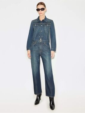 RE/DONE The Ollie Jean in Barley Worn NWT Size 25 Wide Leg Mid Rise MSRP $295
